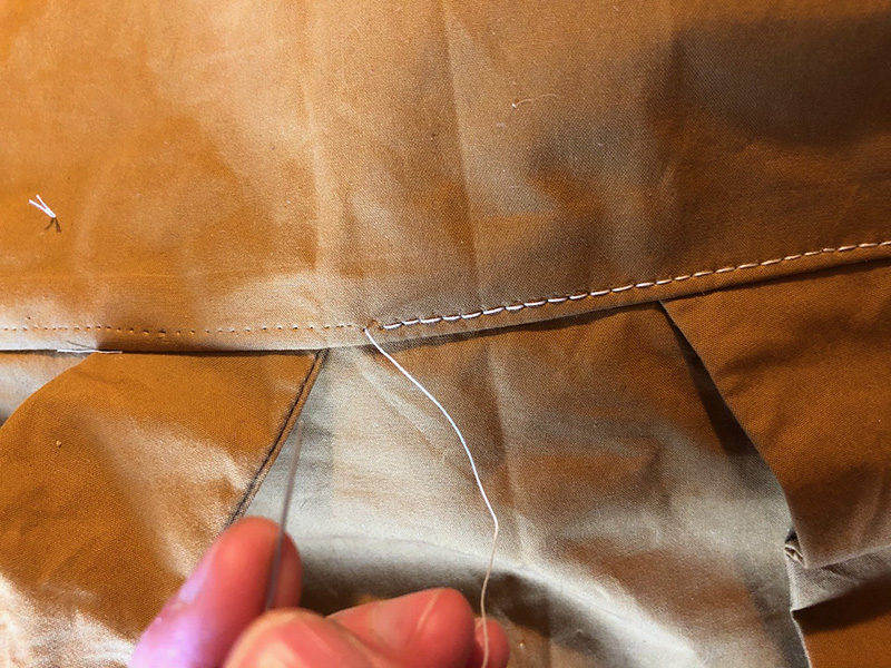 Topstitching the top flatp